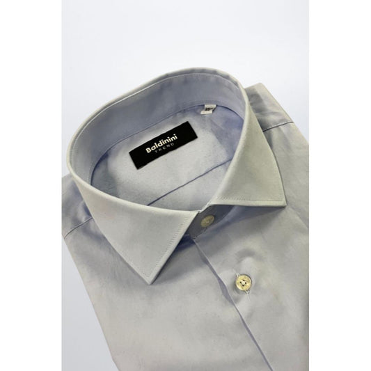 Light Blue Cotton Men Shirt
