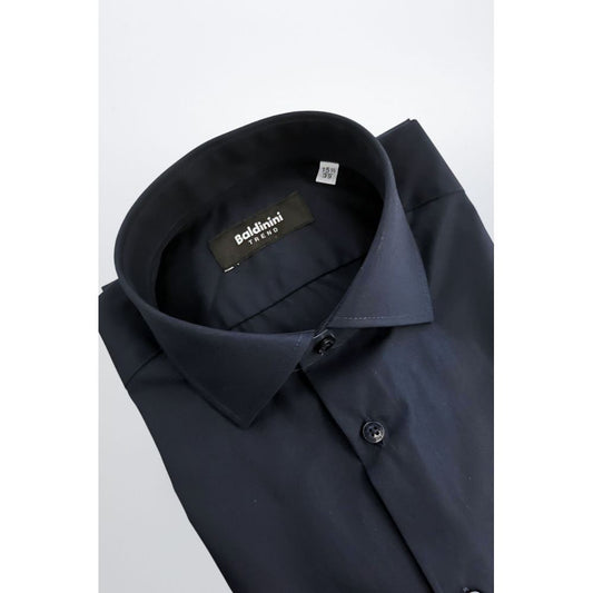 Blue Cotton Men Shirt