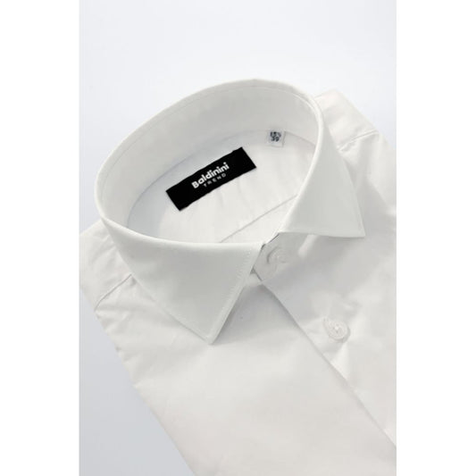 White Cotton Men Shirt