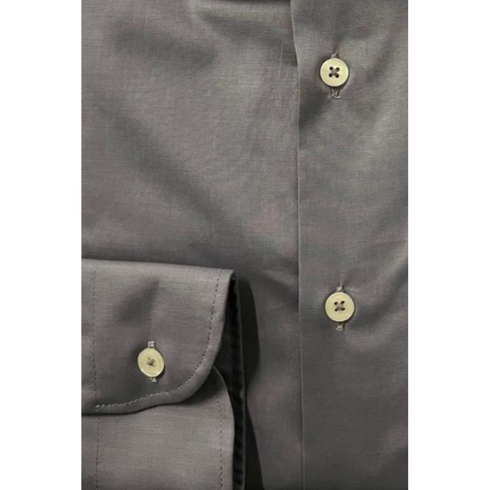 Gray Cotton Men Shirt