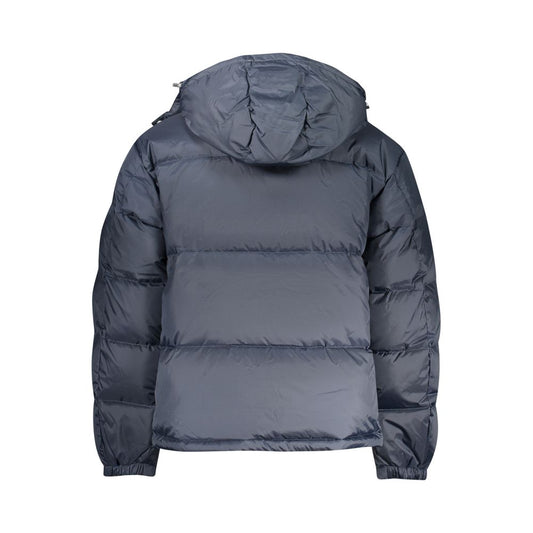 Blue Polyester Men's Jacket