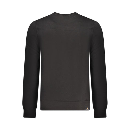Black Cotton Men Sweater