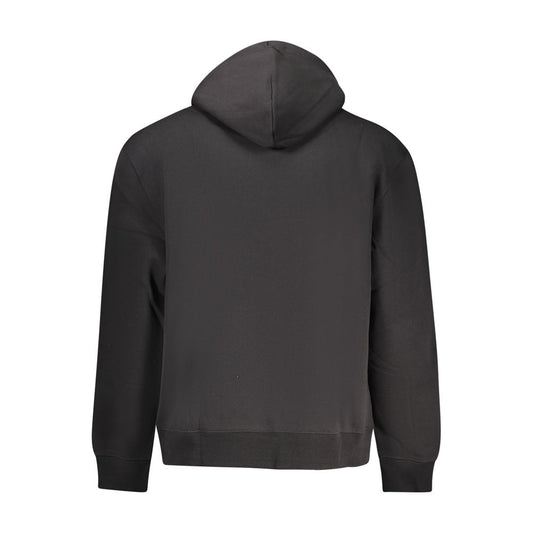 Black Cotton Men Sweater