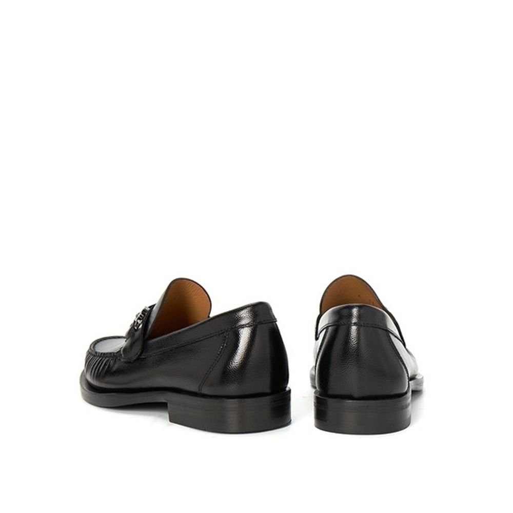 Black Calfskin Slip-On Loafers