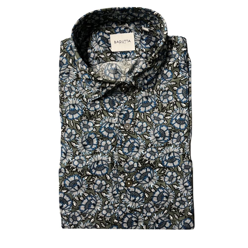 Multicolor Cotton Men Shirt