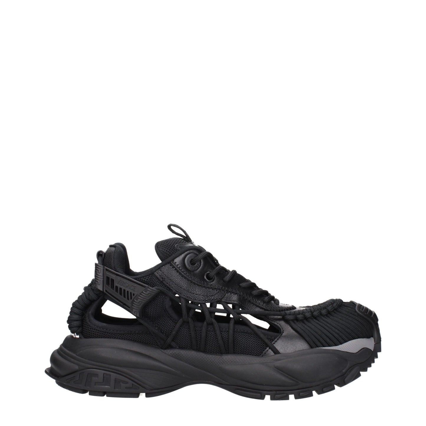 Black Leather Athletic Sneakers