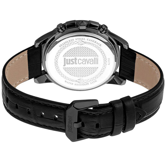 Black Leather Dress Watch