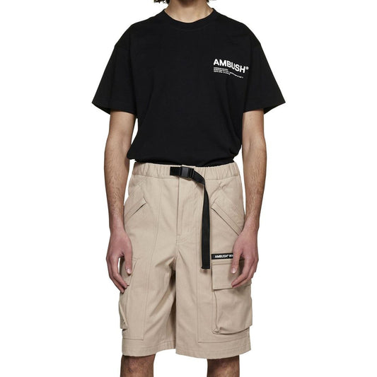 Beige Cotton Bermuda Shorts