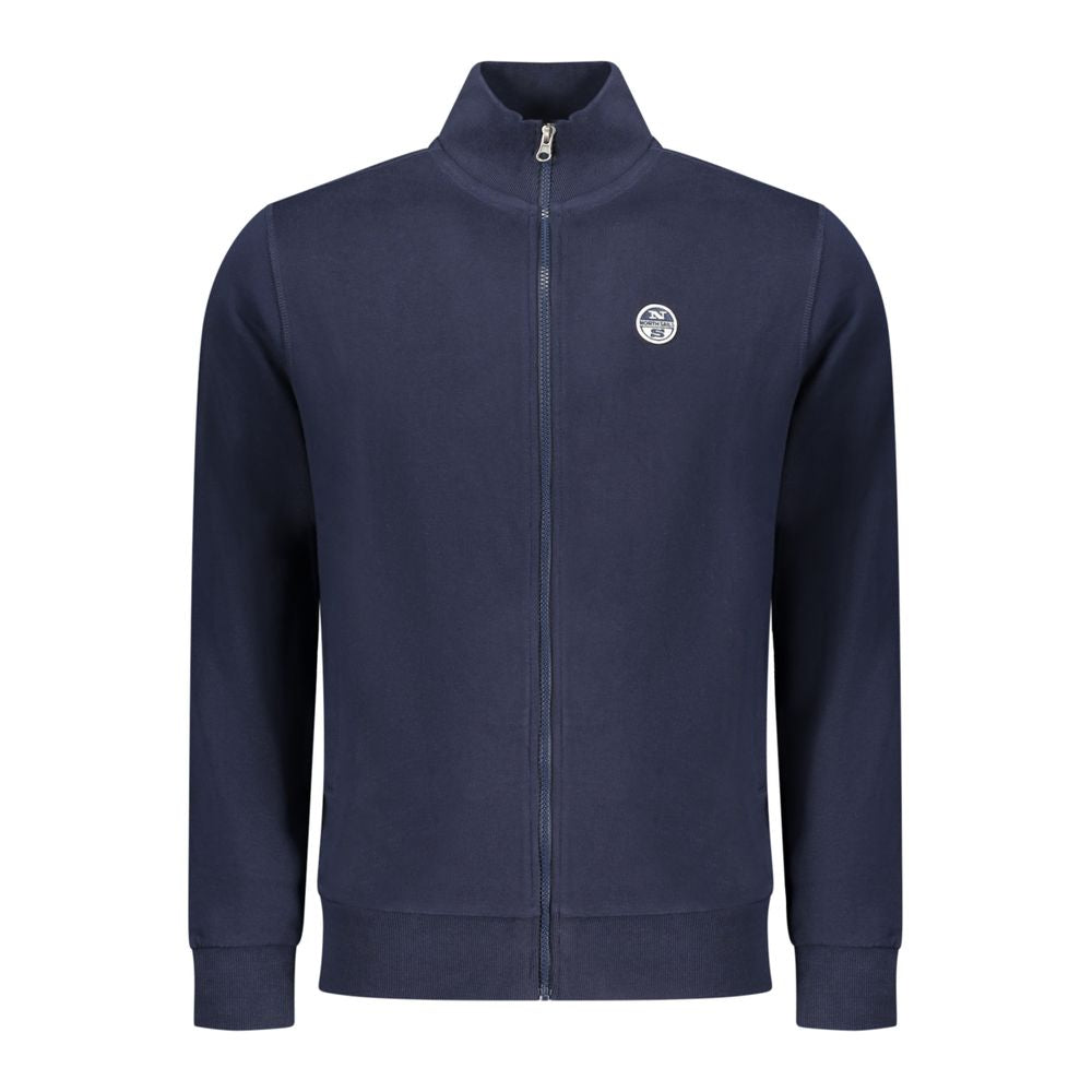Blue Cotton Men Sweatshirt