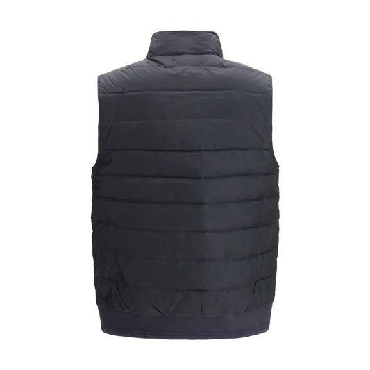 Blue Recycled Polyamide Sleveless Jacket