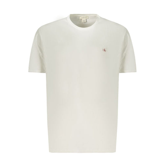 White Cotton Men T-Shirt