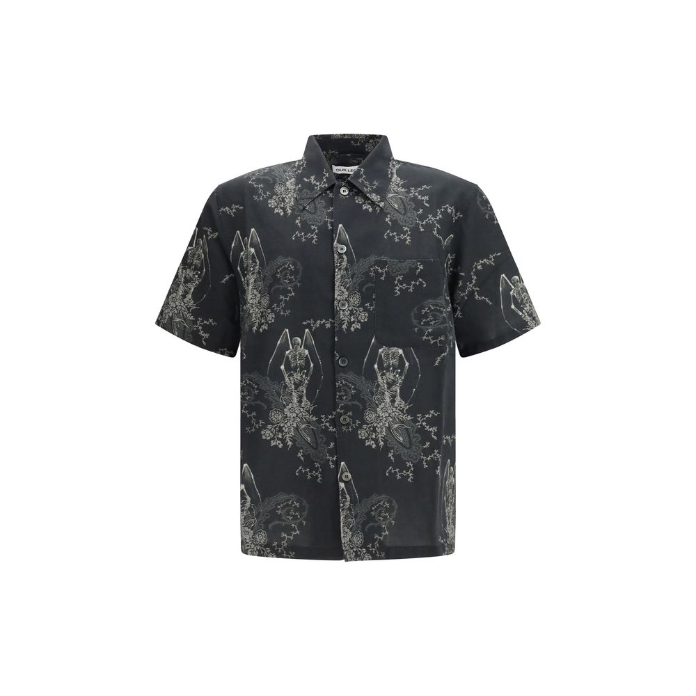 Gray Cotton Pattern Shirt