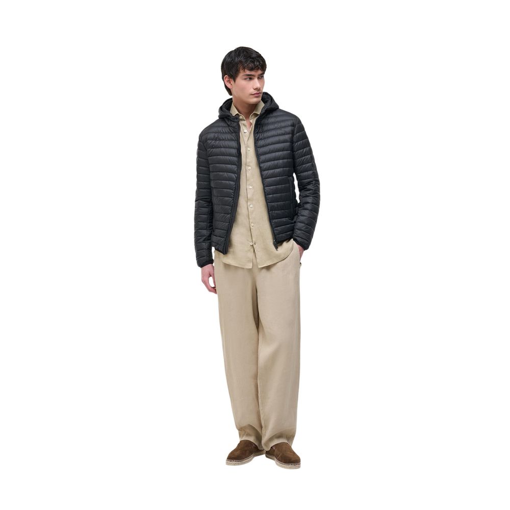 Black Polyamide Full-Length Jacket
