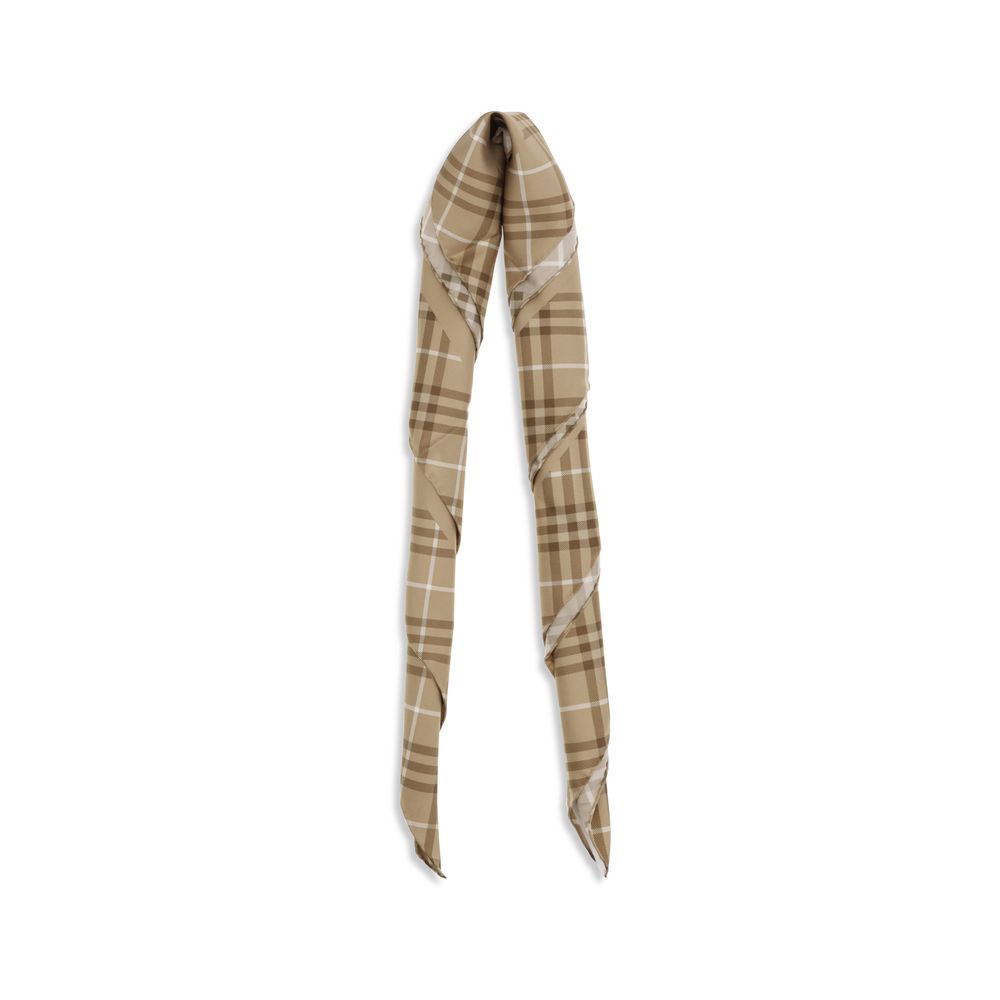 Beige Silk Scarf