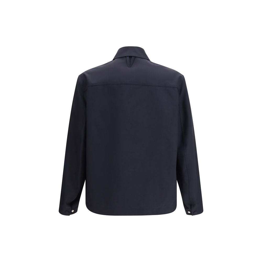 Blue Wool Oves Aries Full-Length Jacket