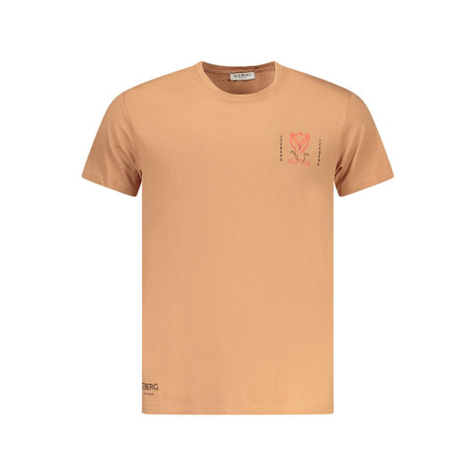 Marrone Cotton Men T-Shirt