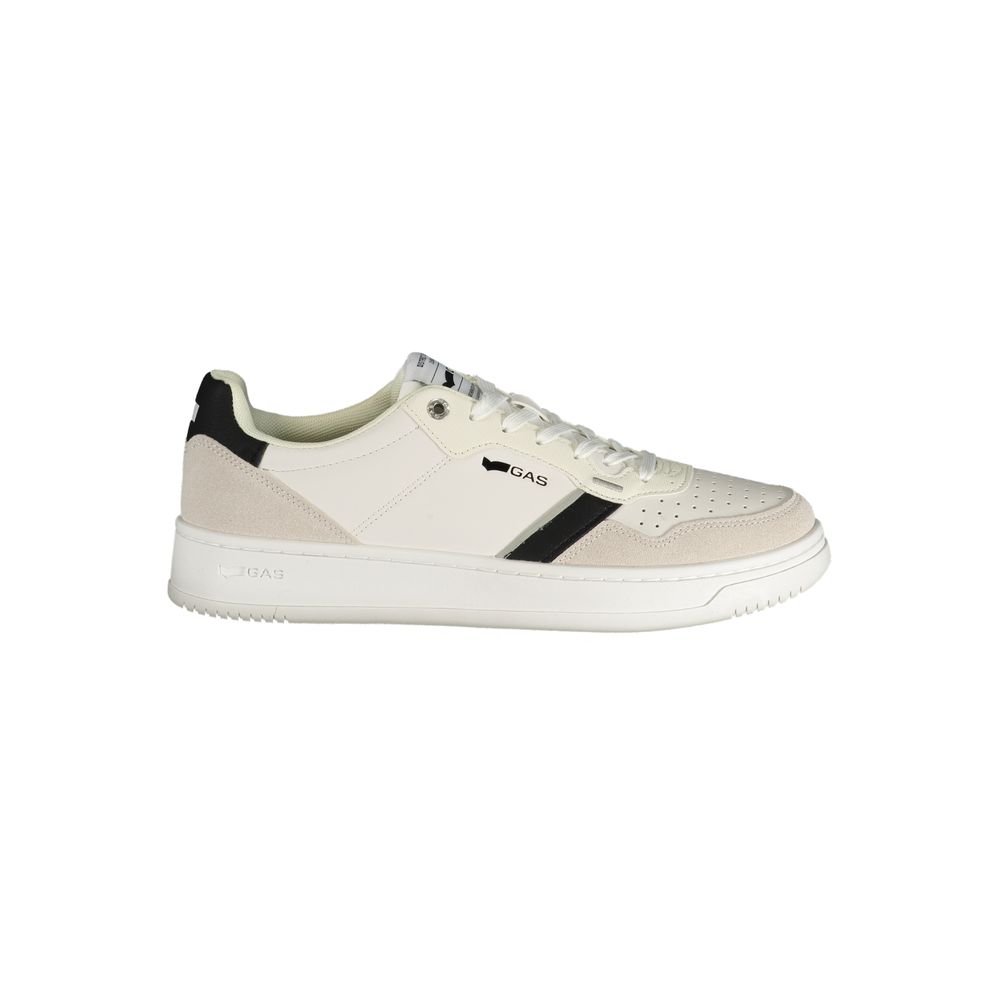 White Polyurethane Men Sneaker