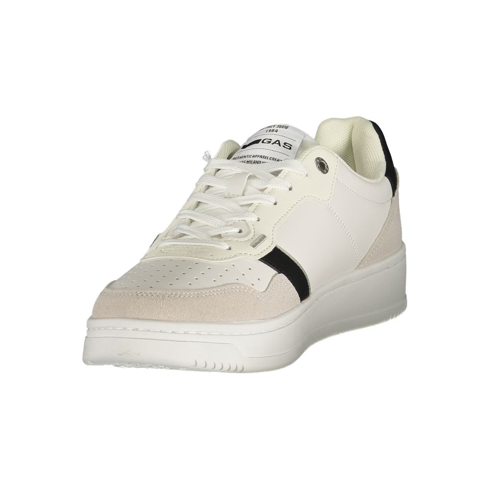 White Polyurethane Men Sneaker