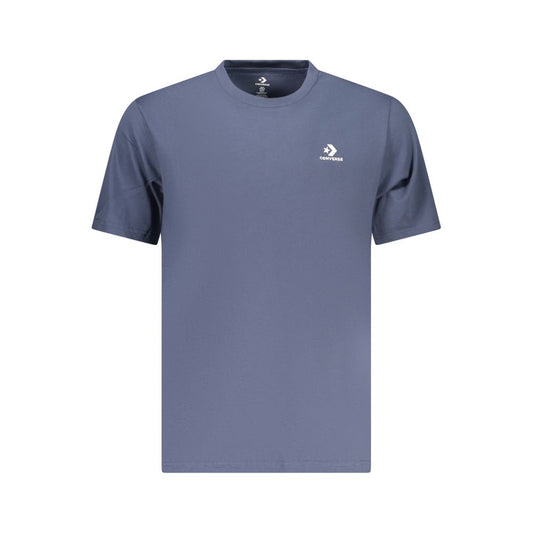Blue Cotton Men T-Shirt