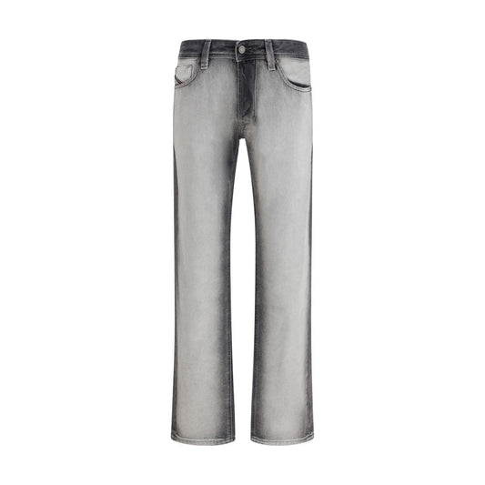 Gray Cotton Bootcut Jeans