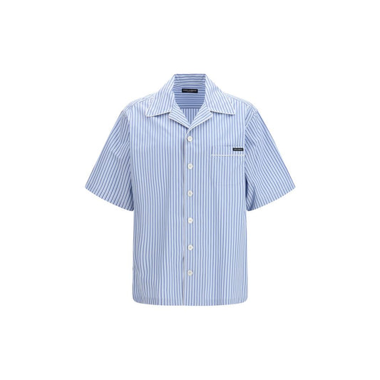 Blue Cotton Shortsleeve Shirt