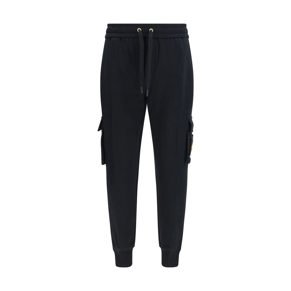 Black Cotton Casual Pants