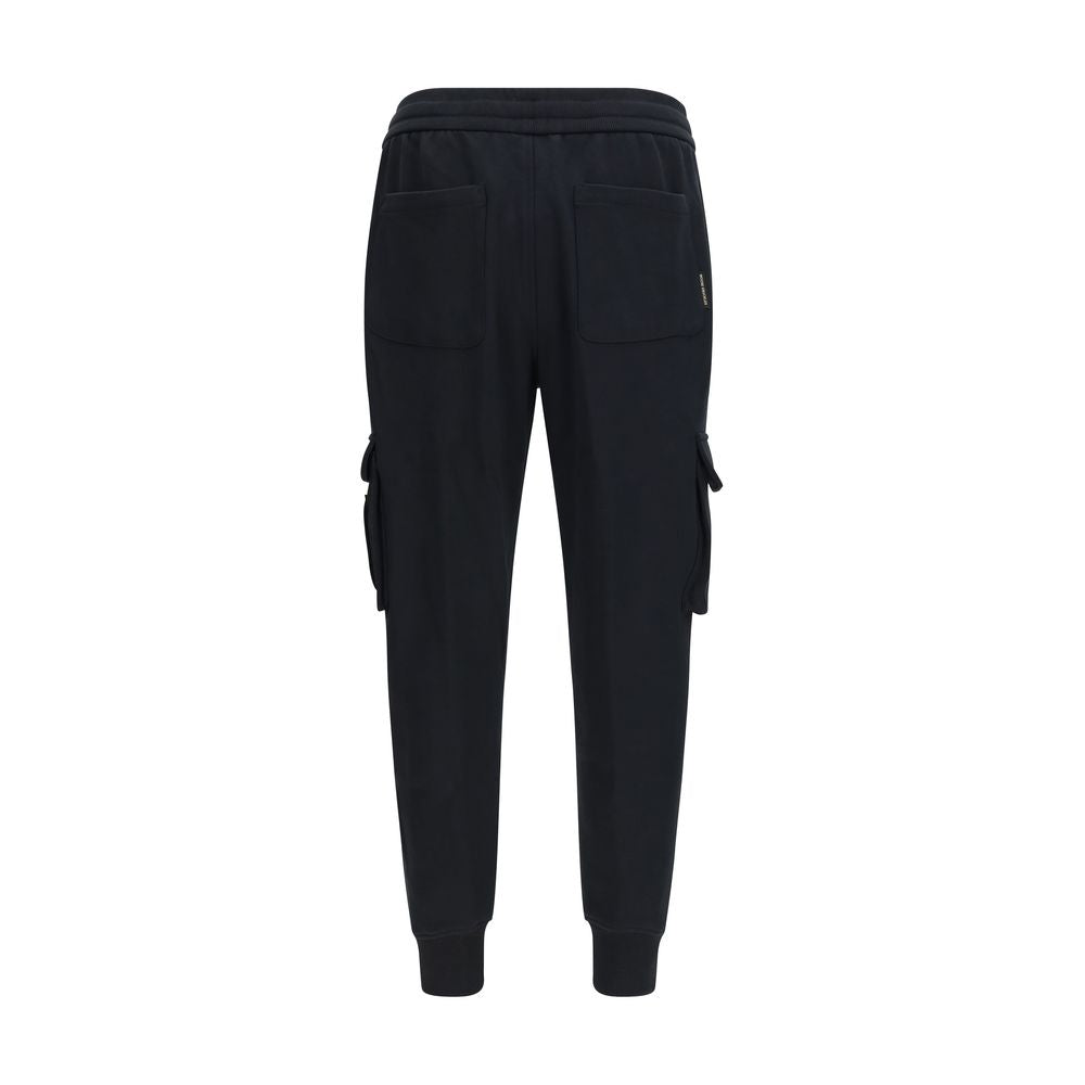 Black Cotton Casual Pants