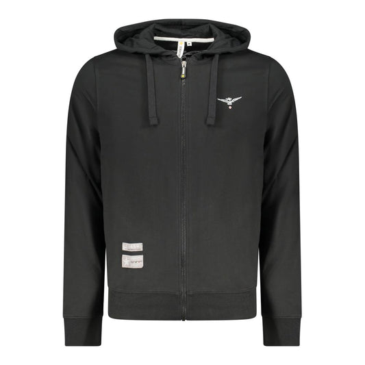 Black Cotton Men's Hoodie