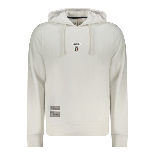 White Cotton Men's Hoodie