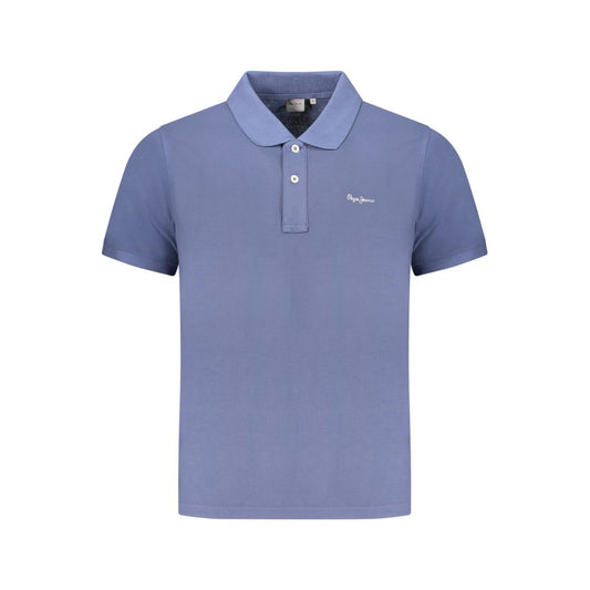 Blue Organic Cotton Men Polo
