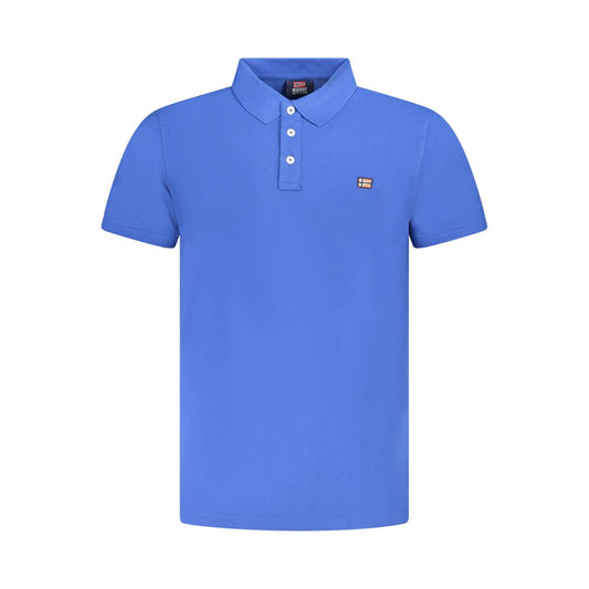 Blue Cotton Men's Polo