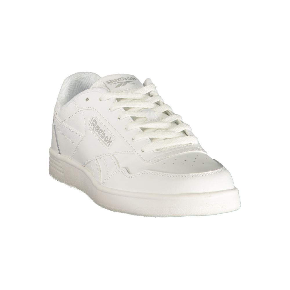 White Polyurethane Men Sneaker