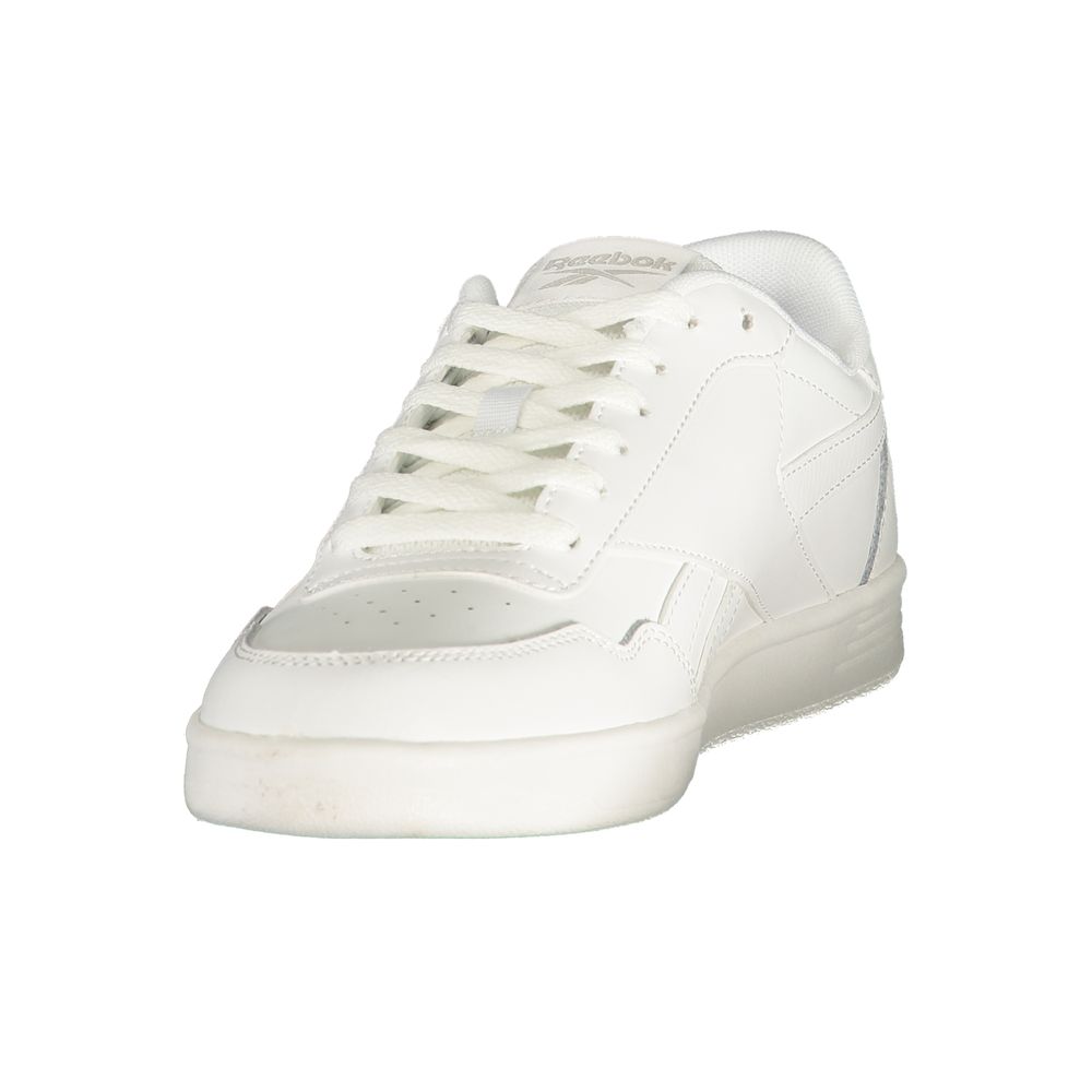 White Polyurethane Men Sneaker