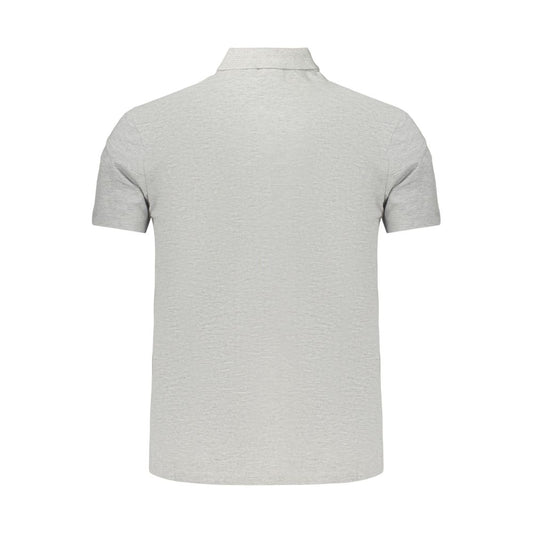 Gray Cotton Men's Polo Shirt