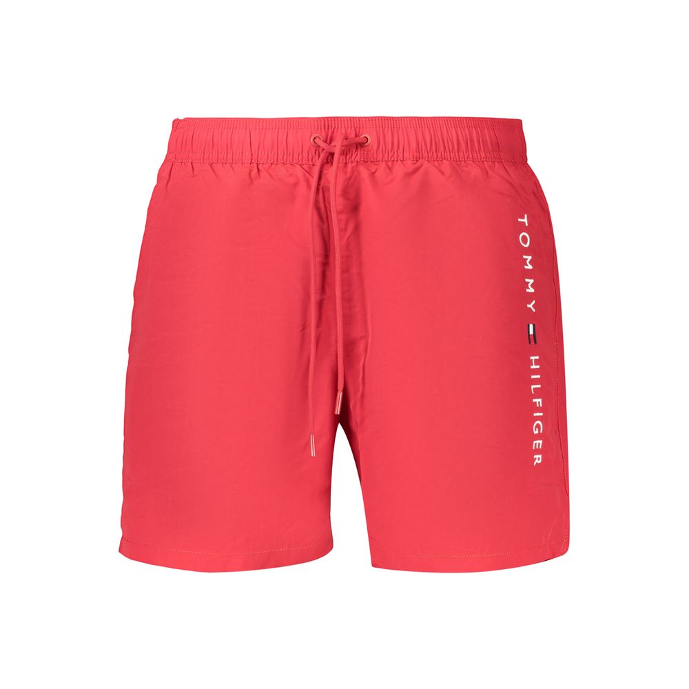 Rosso Polyester Mens Swimwear