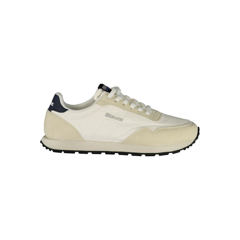 Bianco Polyester Men's Sneaker