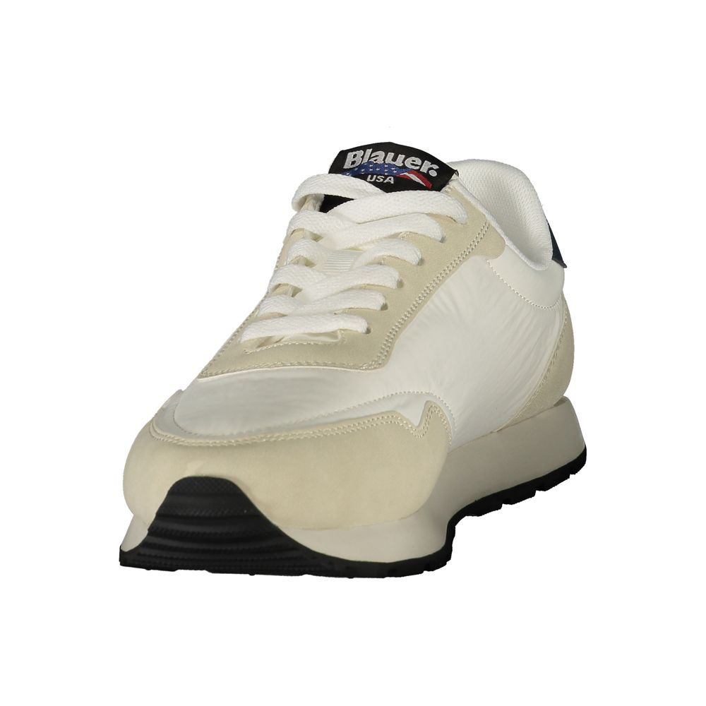 Bianco Polyester Men's Sneaker