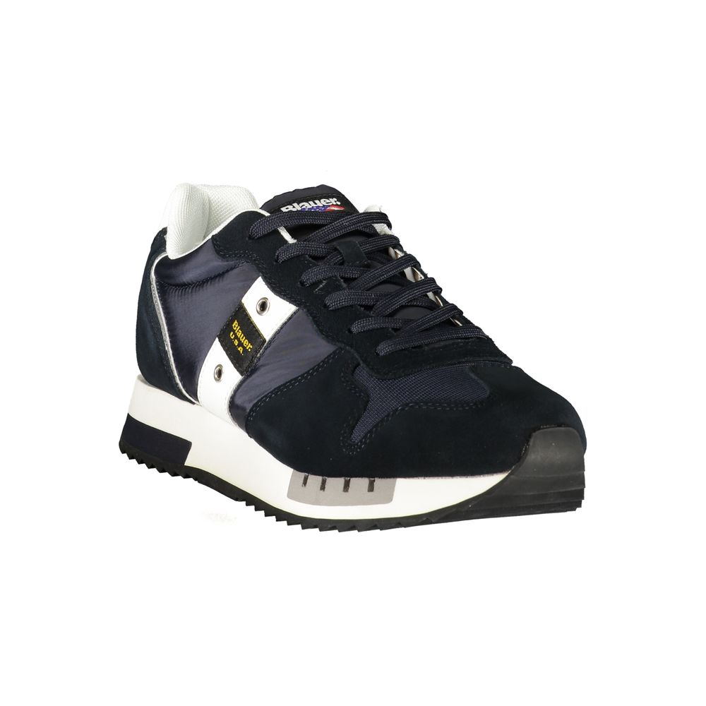 Blue Polyurethane Men's Sneaker