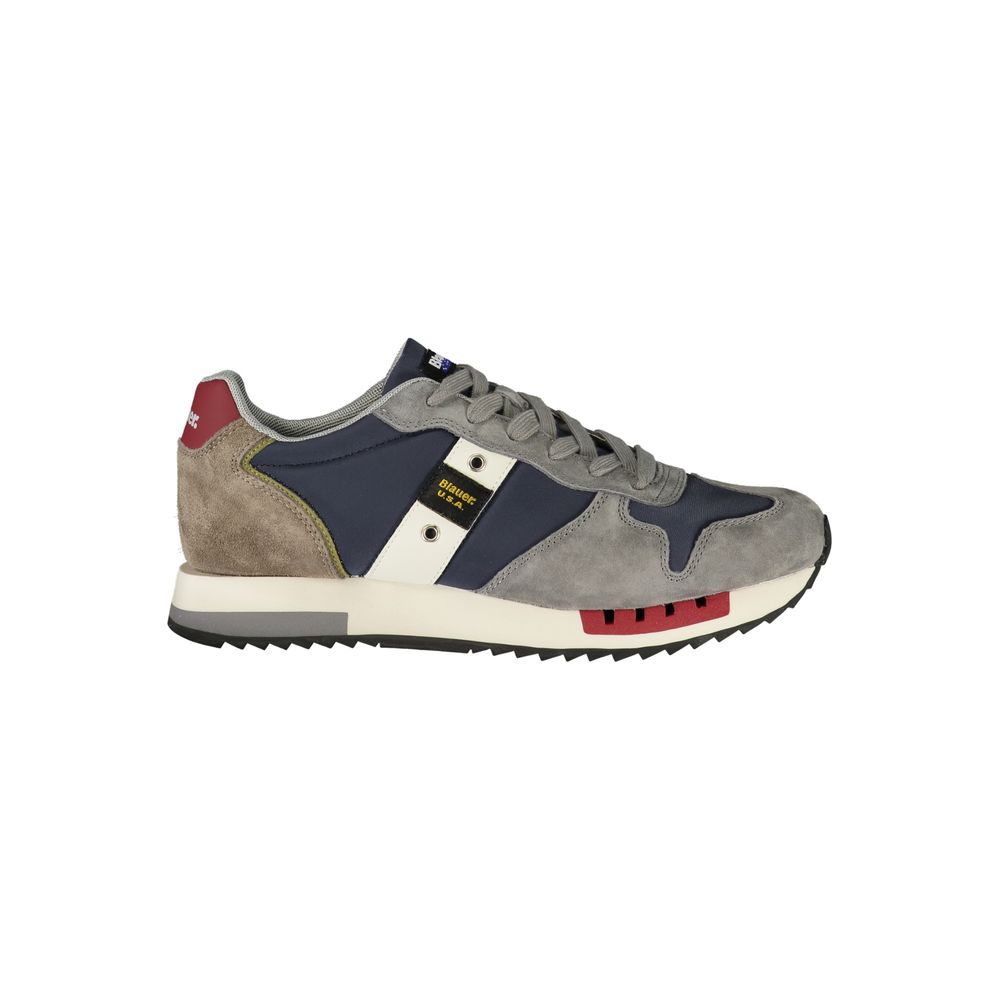 Blue Polyurethane Men's Sneaker