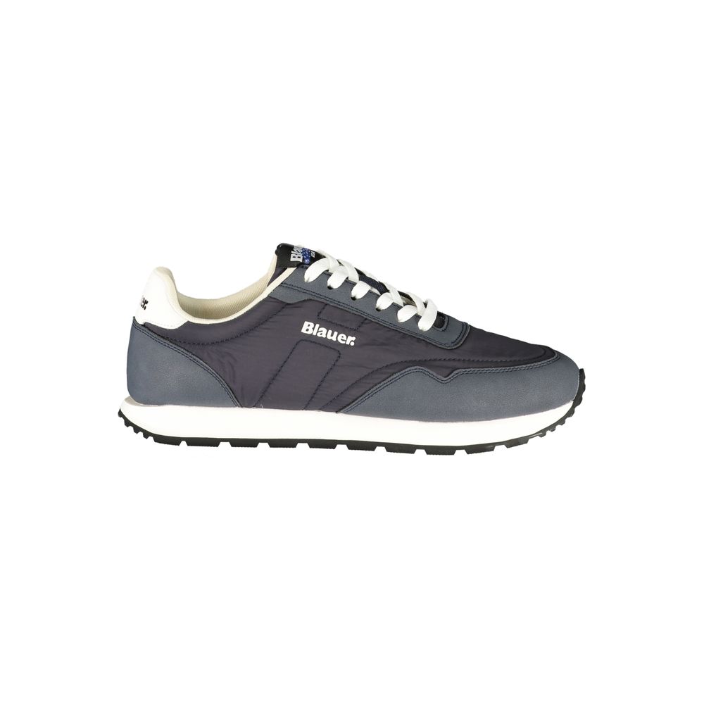 Blue Polyester Men's Sneaker