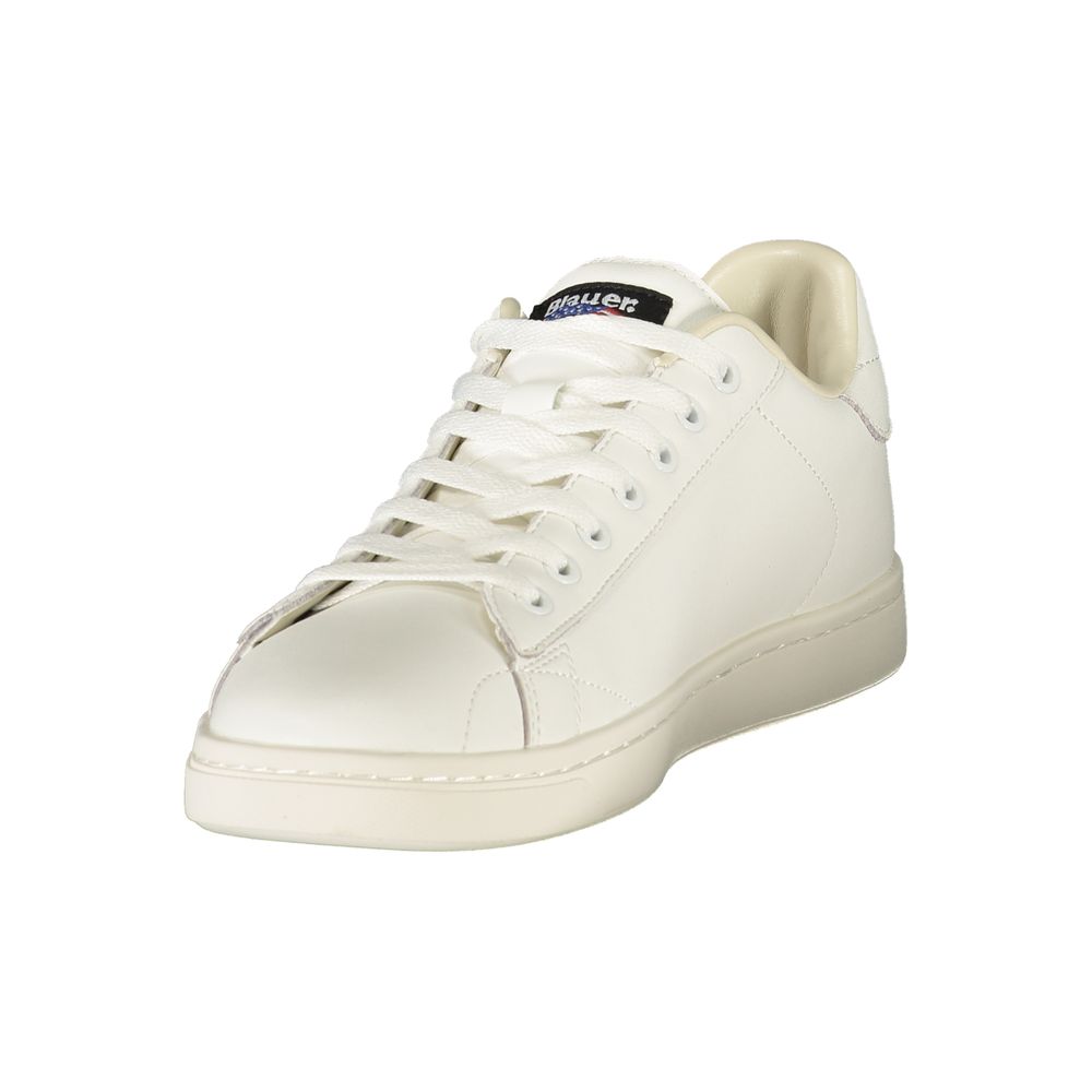 White Polyurethane Men's Sneaker
