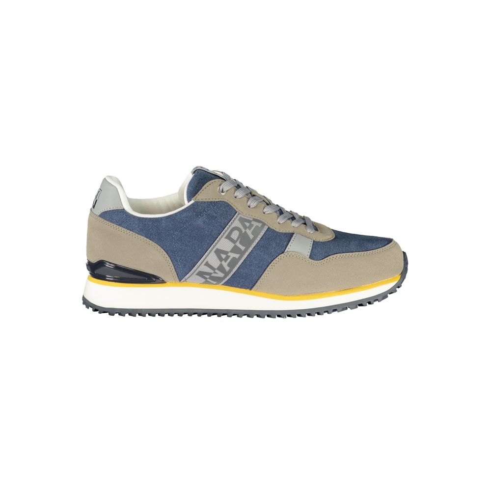 Blue Polyester Men's Sneaker