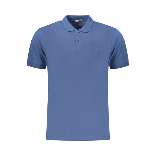 Blue Cotton Men's Polo Shirt