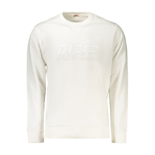 White Cotton Men Sweatshirt