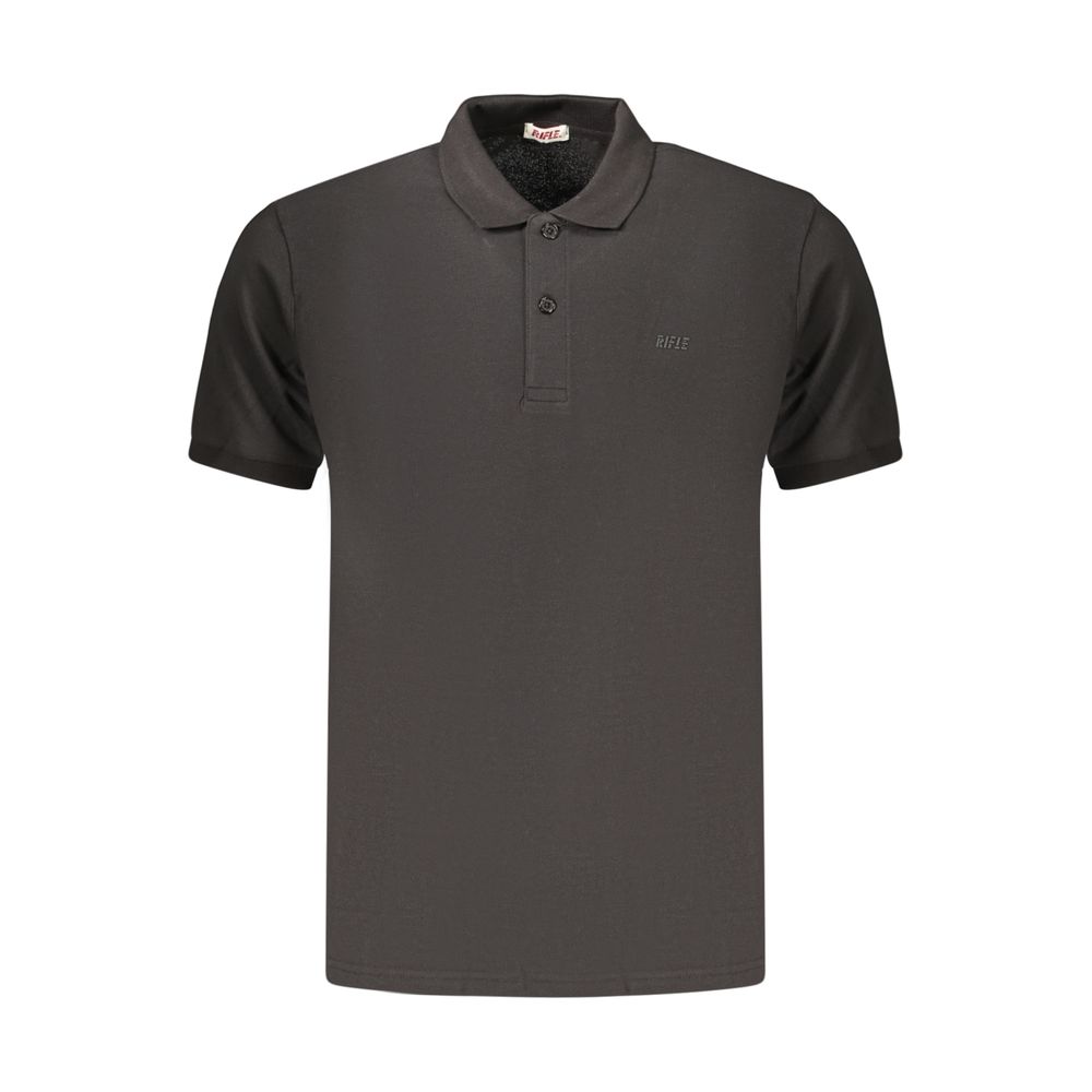 Black Cotton Men's Polo
