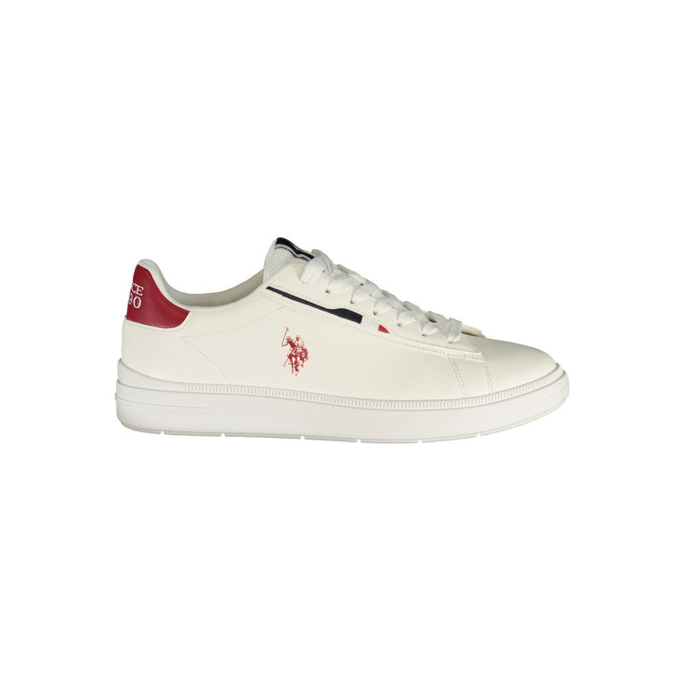 White Polyurethane Men's Sneaker