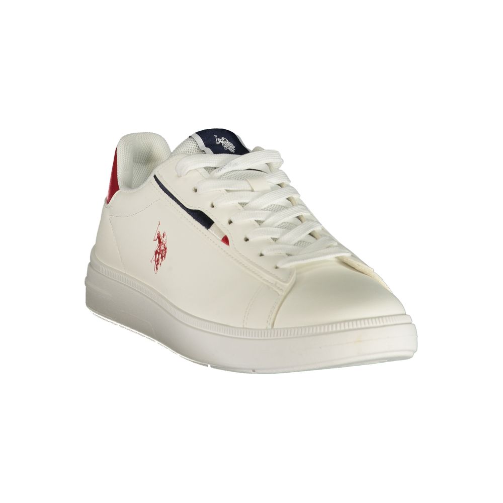 White Polyurethane Men's Sneaker