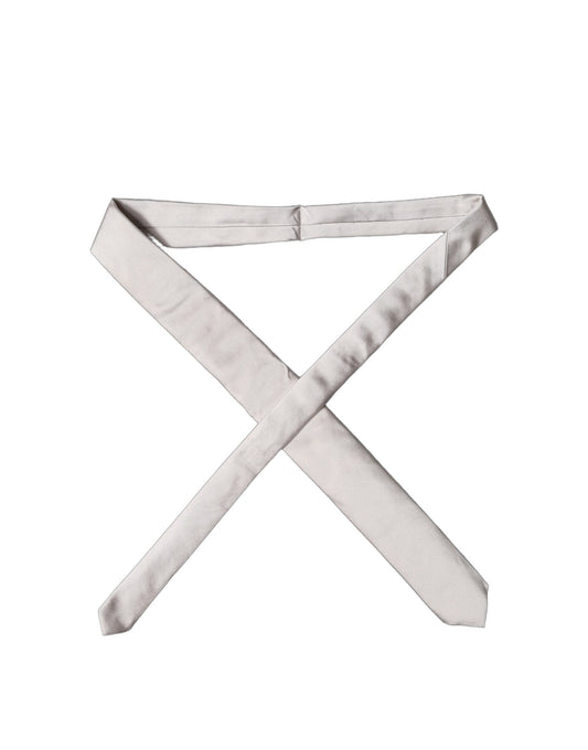 Light Gray Silk Satin Wide Adjustable Men Necktie Tie