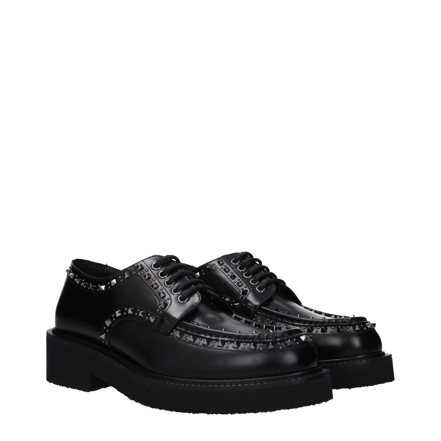 Black Leather Oxfords And Derbies