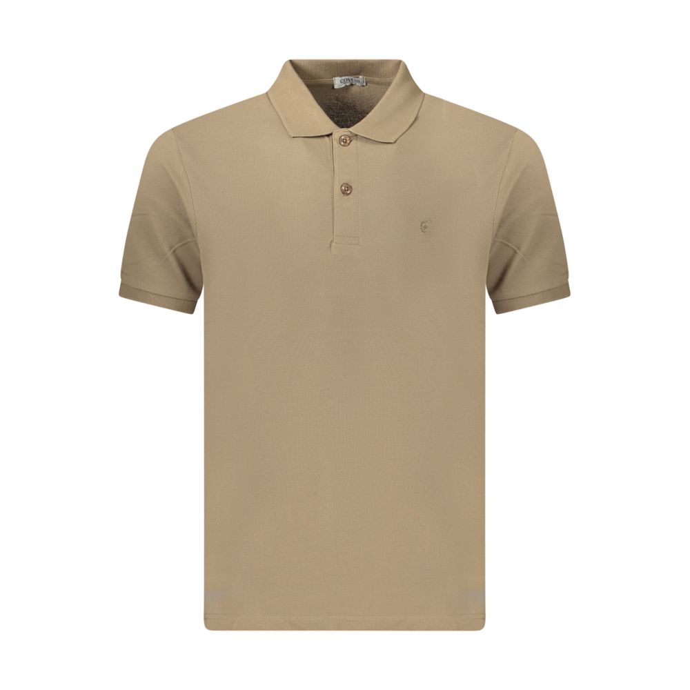 Brown Cotton Men's Polo Shirt